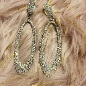 Beautiful tear drop crystal earrings